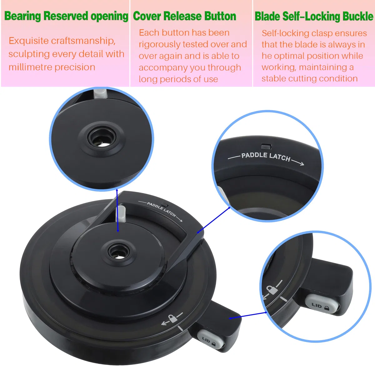 Coperchio esterno per gelatiera Ninja NC500, coperchio di ricambio riutilizzabile Ninja Creami, compatibile con le serie Ninja NC500/NC501 (senza pagaia) Ricambi Ninja Creami