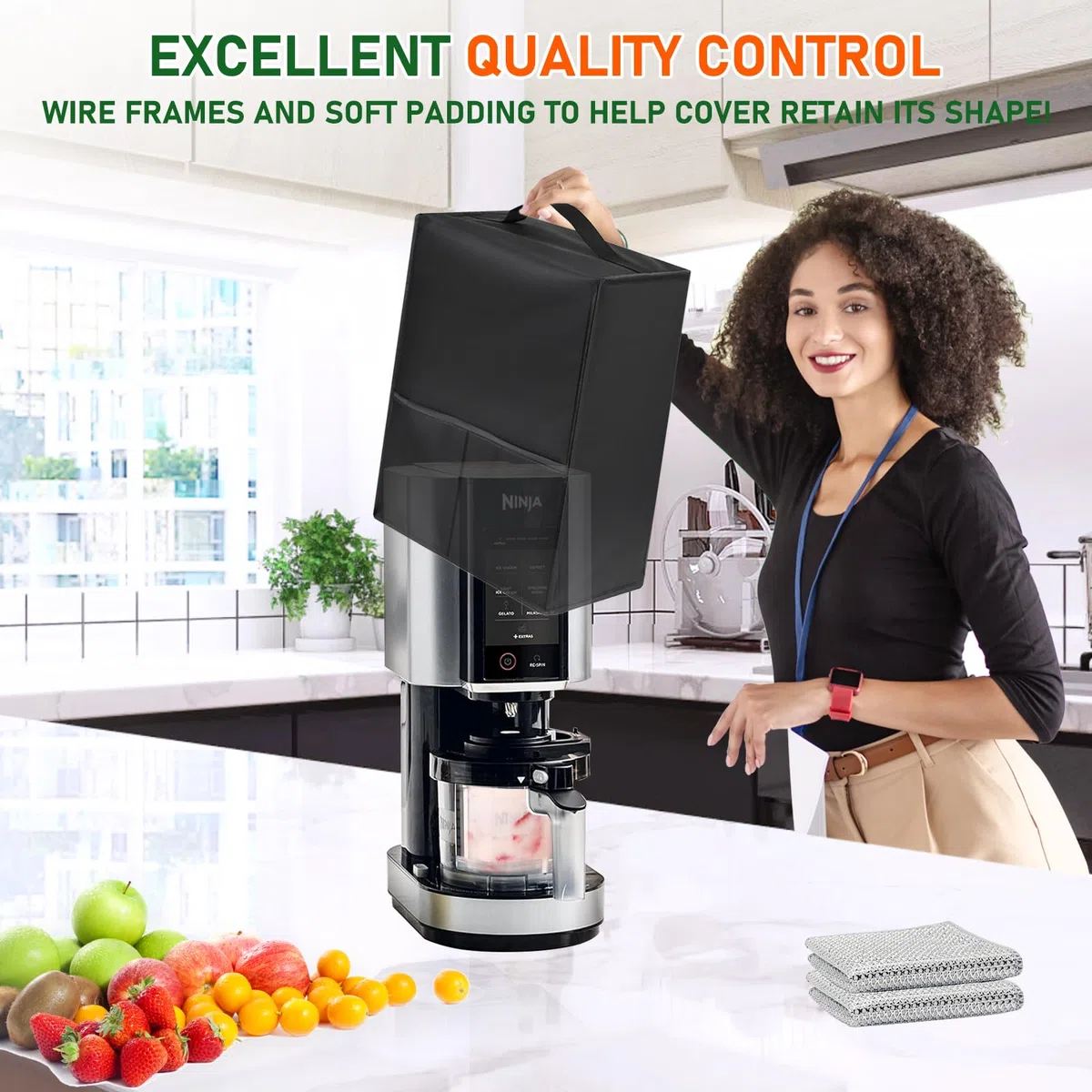 Macchina per il ghiaccio, resistente alla polvere, impermeabile, per gelatiera Ninja NC301 CREAMI / NC299AMZ CREAMI gelatiera