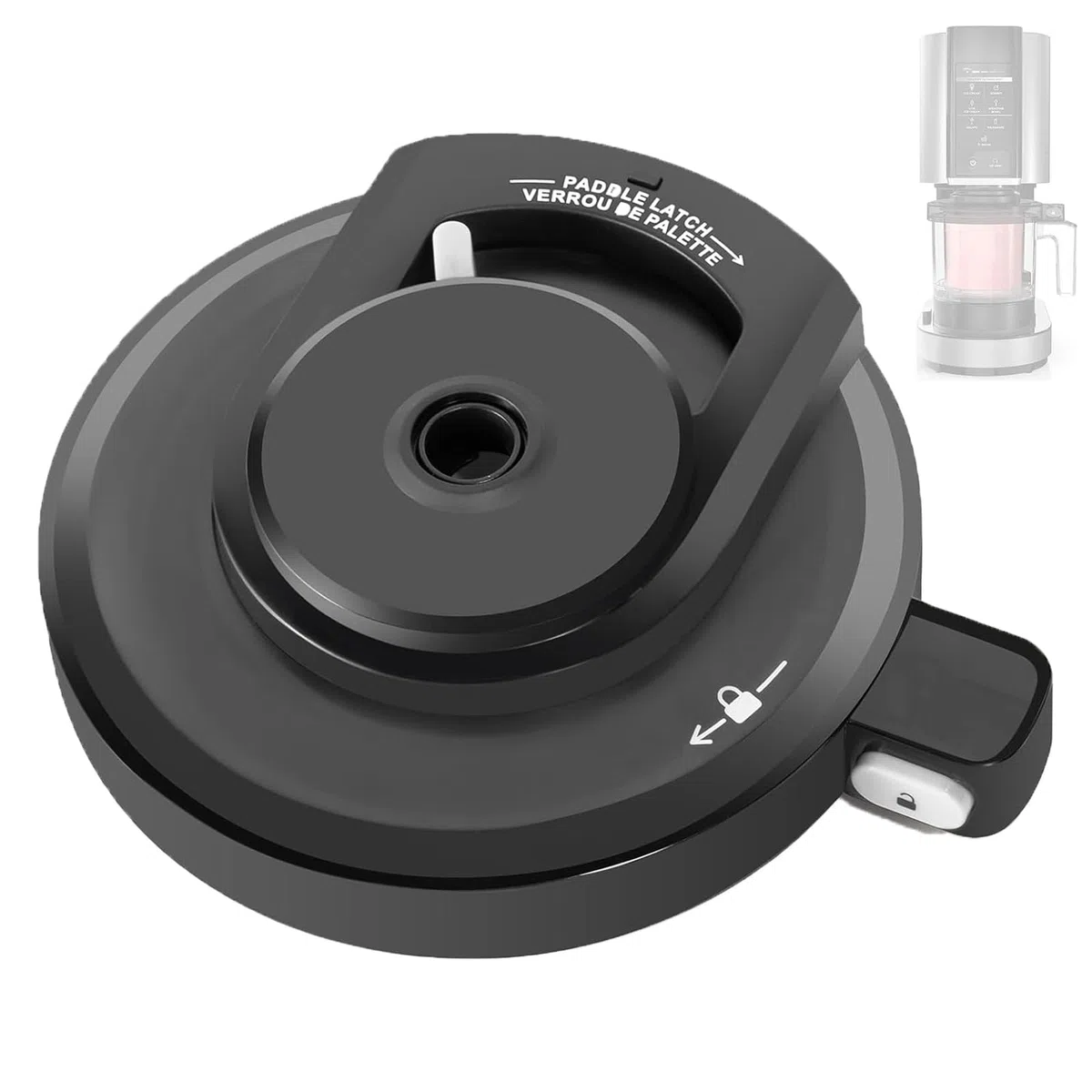 Coperchio esterno per gelatiera, a prova di perdite, coperchio di ricambio per macchina per ghiaccio Ninja, senza BPA e lavabile in lavastoviglie, accessorio per macchina del ghiaccio, compatibile con