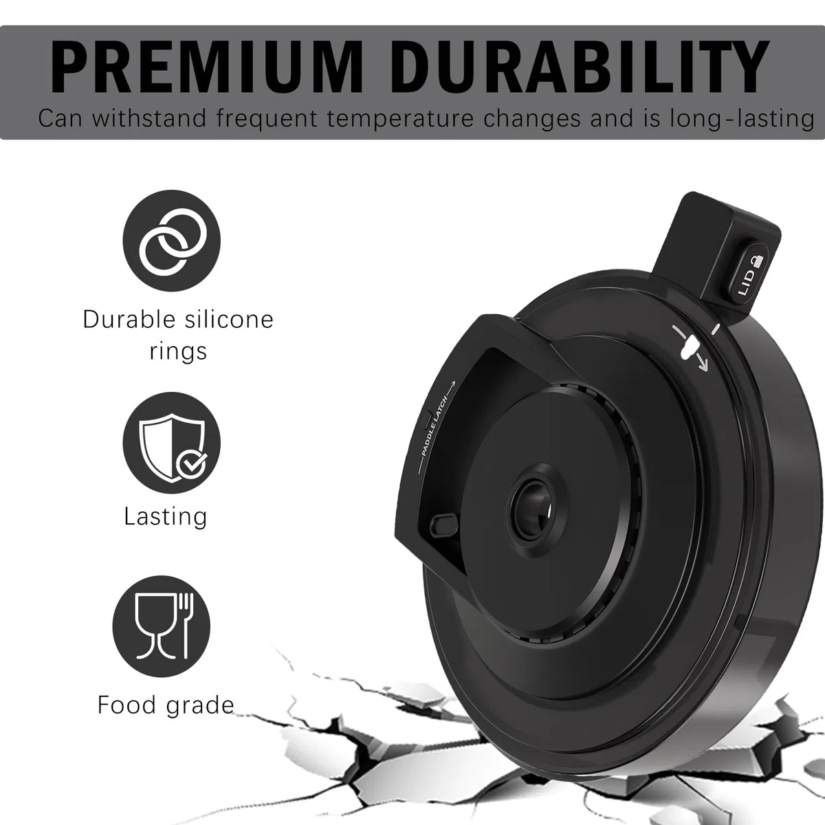 Coperchio esterno ciotola per macchina ghiaccio Ninja serie NC501 ricambi per Ninja Creami serie NC501 compatibile con NC500C NC501 NC501C CN501CO NC501H
