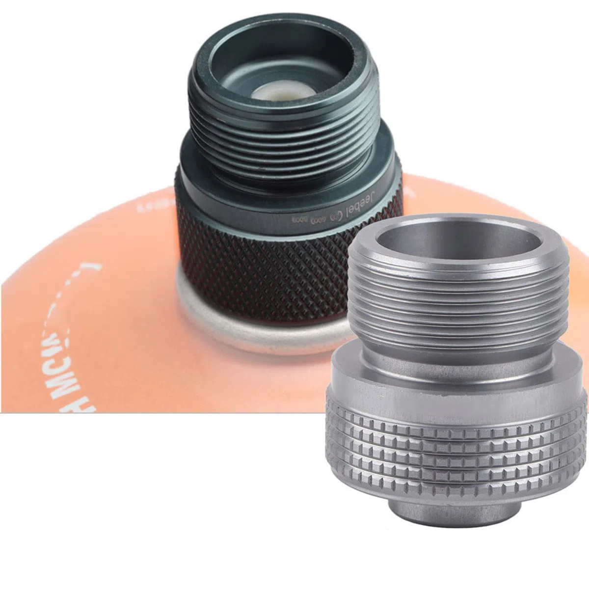 Adattatore per bombola di gas da campeggio - Converti la bombola piatta in un serbatoio di gas MAPP da 1 l - Lega di alluminio leggera - Perfetto per campeggio, cucina all'aperto e picnic