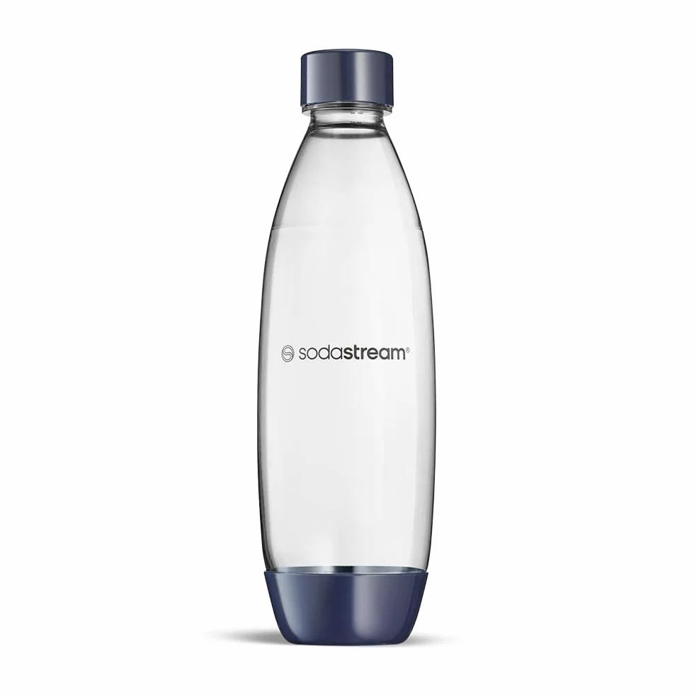 Sodastream Fuse Deep Blu - 2 bottiglie d’acqua lavabili in lavastoviglie, capacità 1 litro, bottiglie per la gasatura compatibili con Gaia, Terra, Art ed Enso, ecologiche, colore nero.