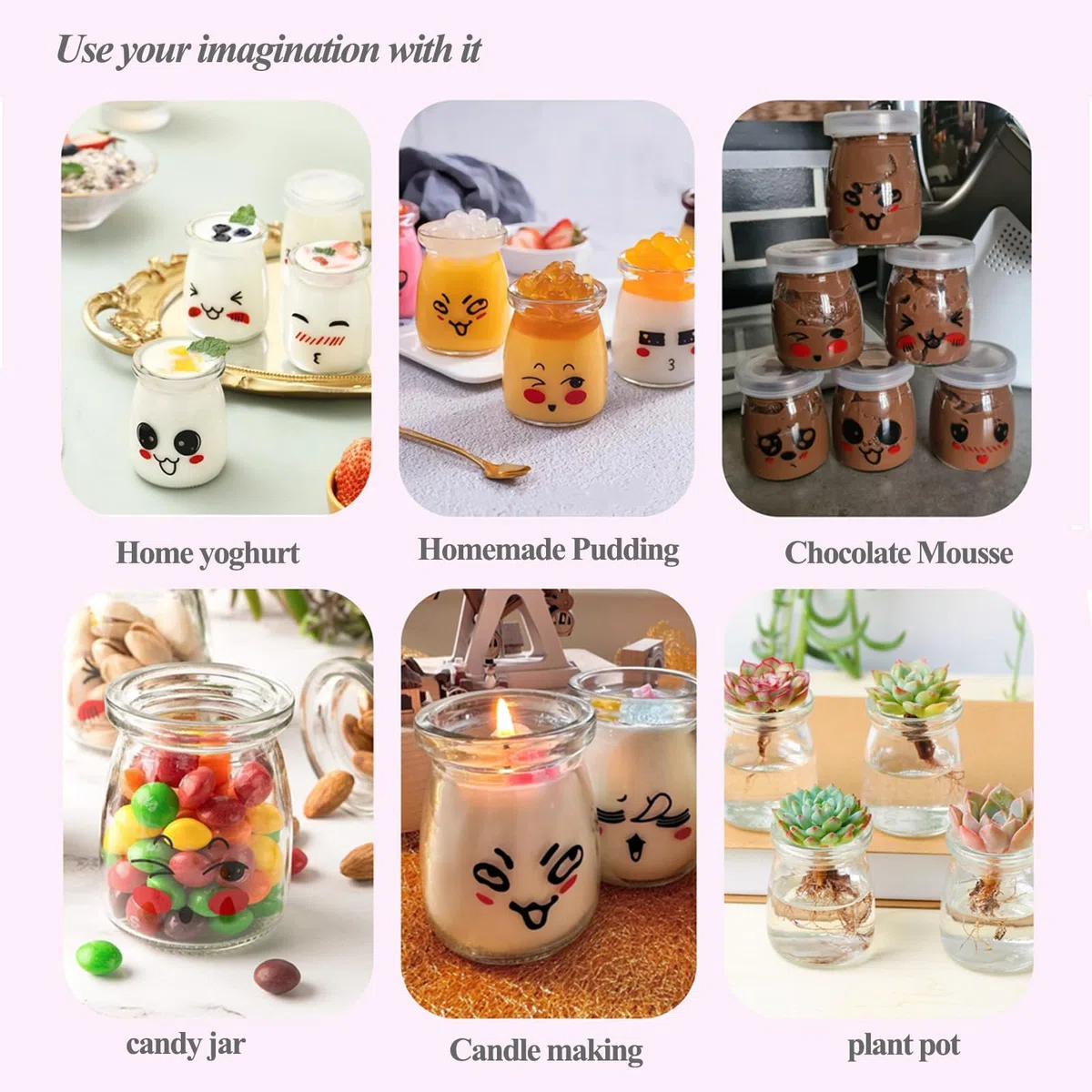 12 Vasetti per Yogurt con Coperchio, 100 ml Vasetti per Yogurt di Ricambio Bicchieri per Yogurtiera per Varoma del Bimby, Bimby Tm5/6, Multicooker