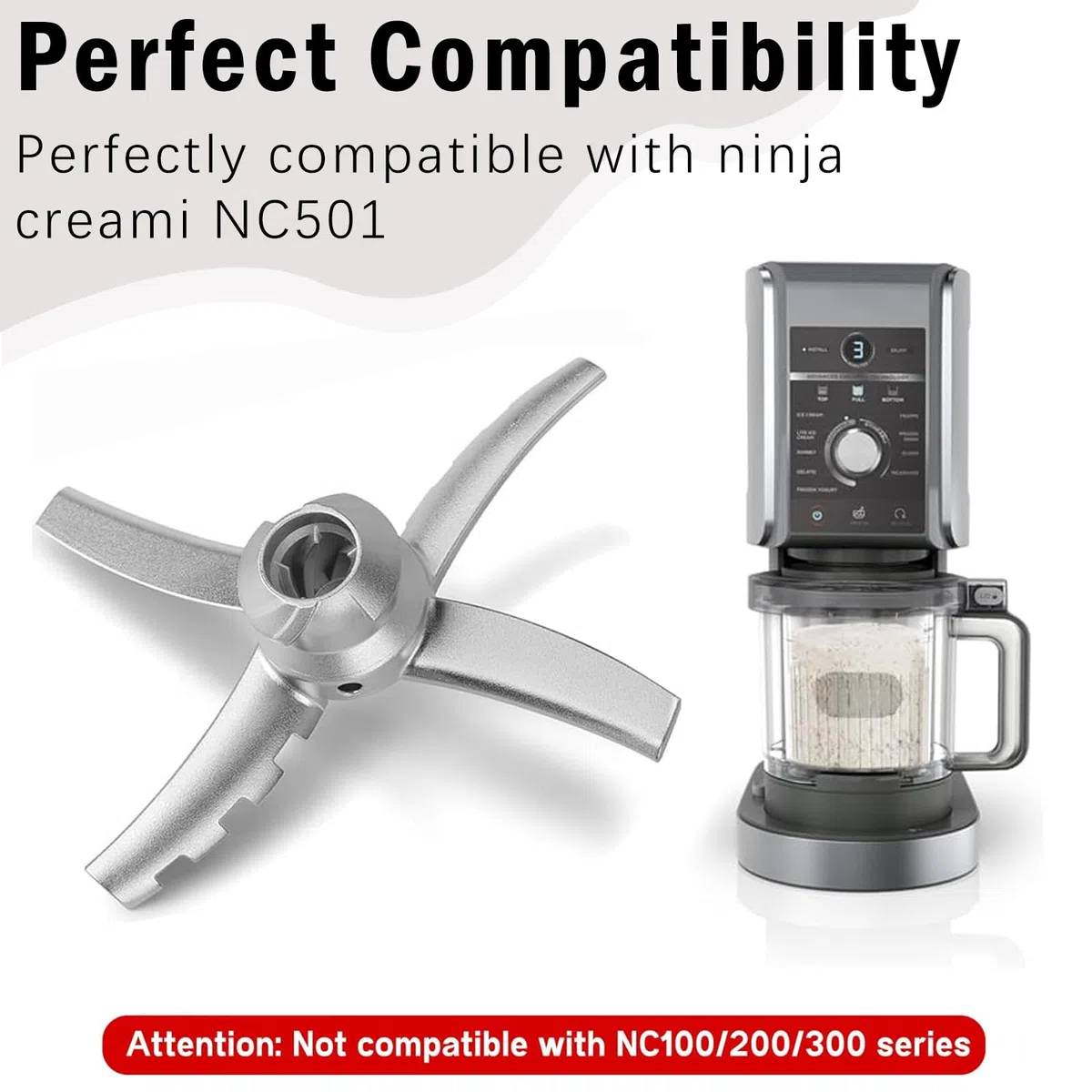 Accessori per Ninja Ice Maker, lame di ricambio per Ninja Creami serie NC501, parti di ricambio per Ninja Creami NC500, NC501,