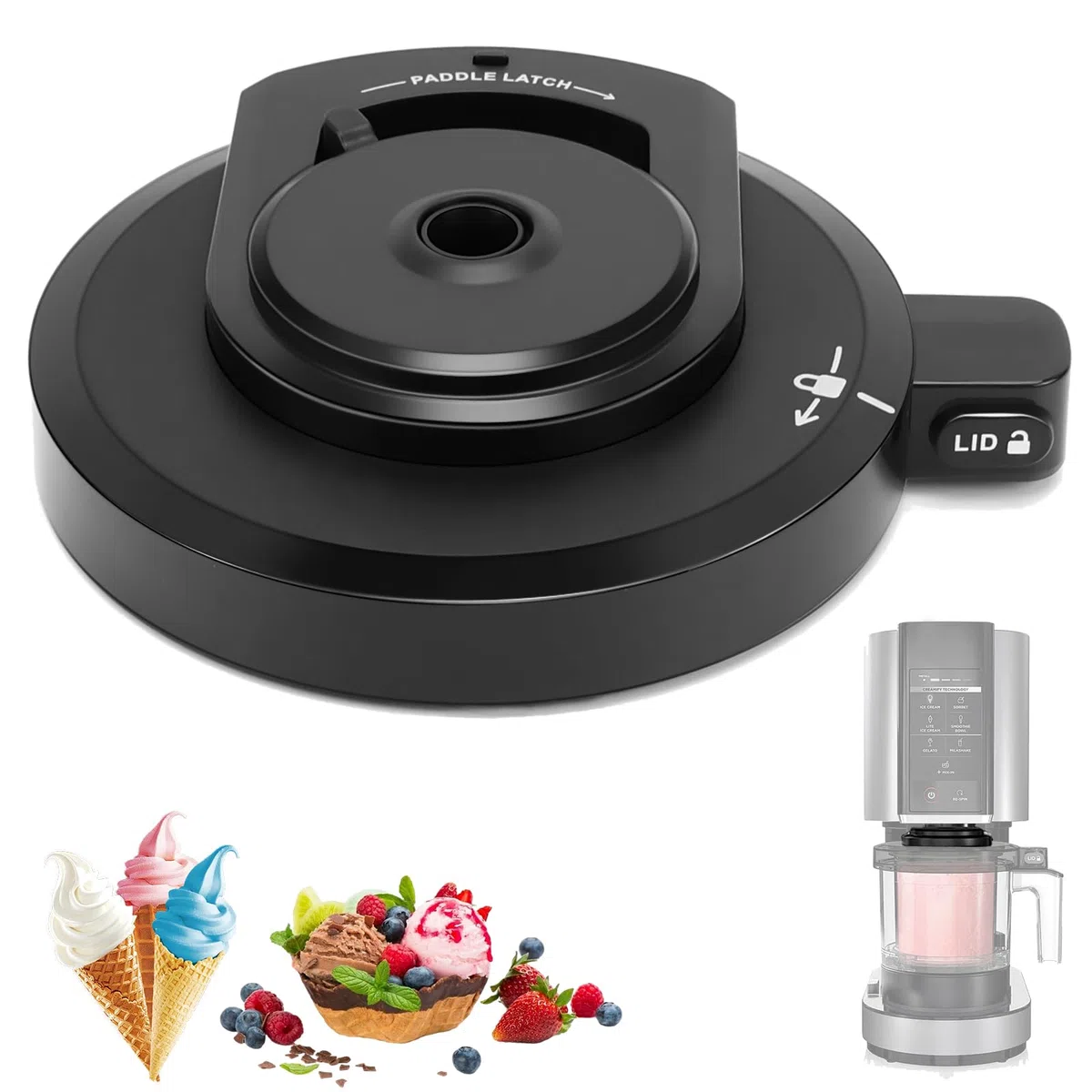 Coperchio esterno per ninja creami NC30 coperchio esterno per gelatiera compatibile con ninja NC299AMZ/NC301/NC300/NC201/NC101 Serie, accessorio per gelatiera, coperta per ciotola esterna Ninja