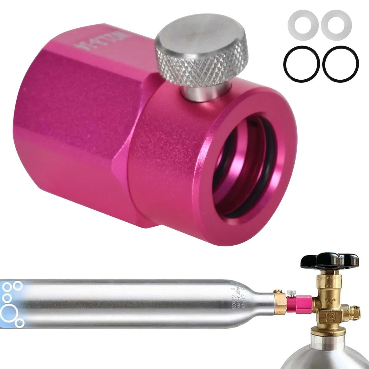 Adattatore Rapido CO2 Quick, Adattatore per Soda Compatibile con SodaStream Duo, Crystal 3.0, Gaia, Art, Terra, E-Duo per bombole di CO2 W21.8-14